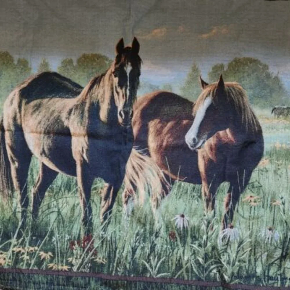 Hautman Brothers Collection Horse Tapestry Wall Hanging 37 X 47 NWT NEW